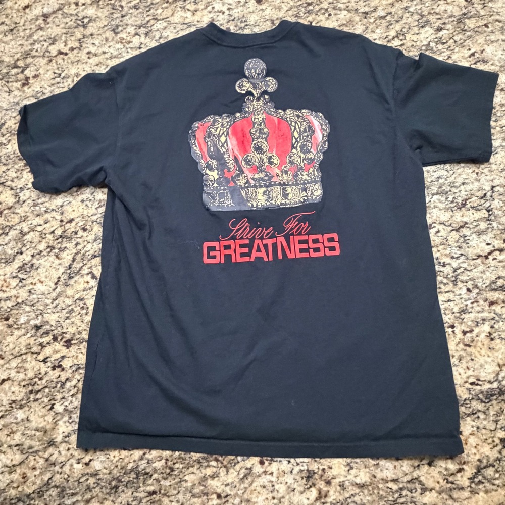 Nike LeBron James Max 90 Strive For Greatness Crown Lion Shirt Black L Loose ws